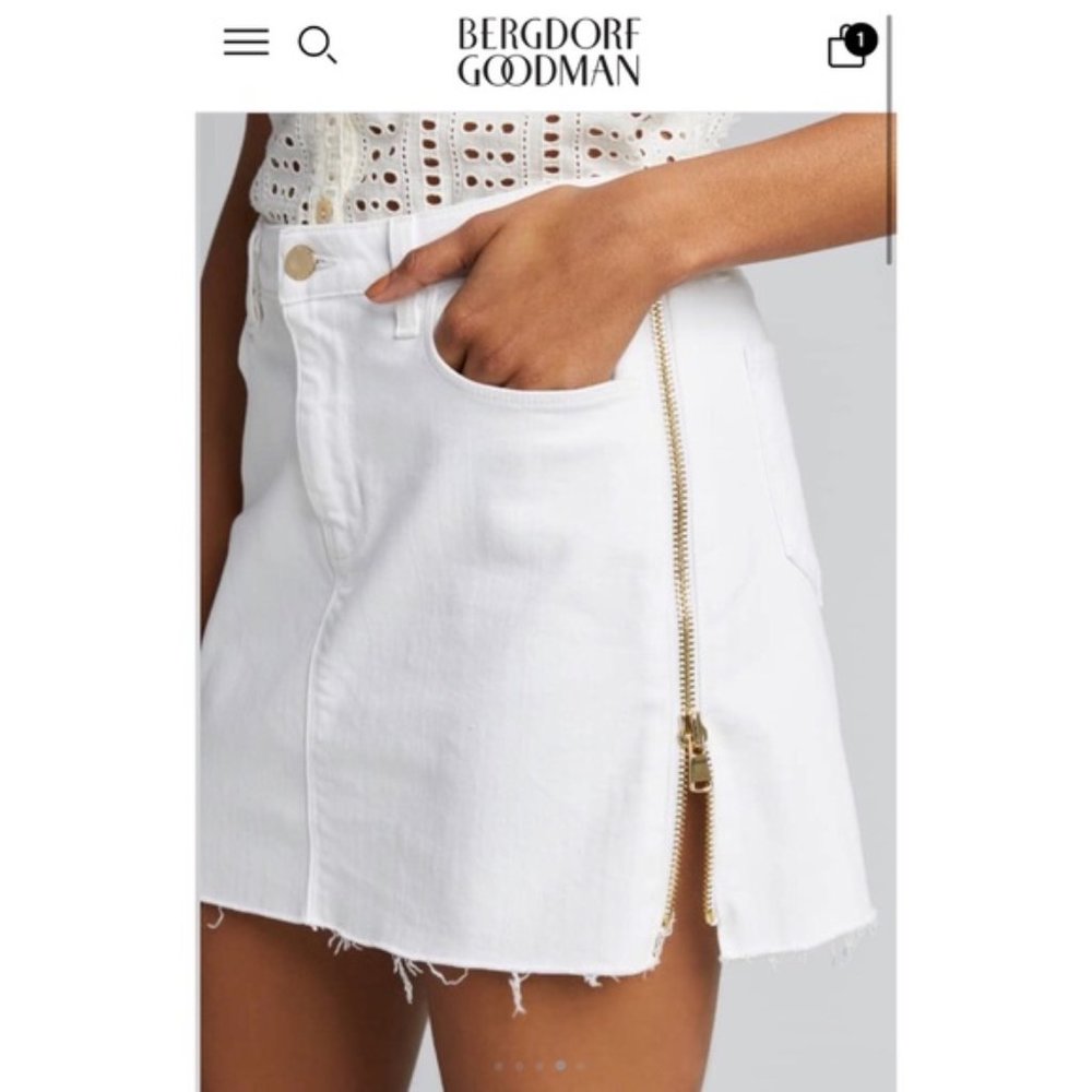 NWT $290 L’Agence Allegra Side-Zip Mini Skirt size 31